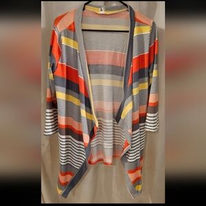 Vibrant Striped Women's Cardigan